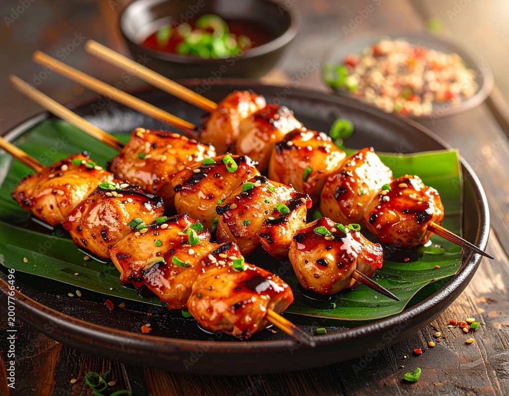 Fototapeta premium Yakitori Spieße vom Grill