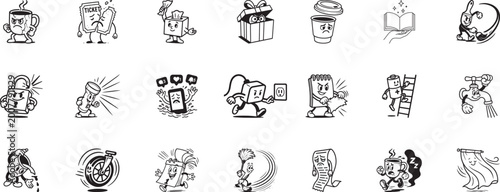Cartoon Objects With Human-Like Expressions And Actions