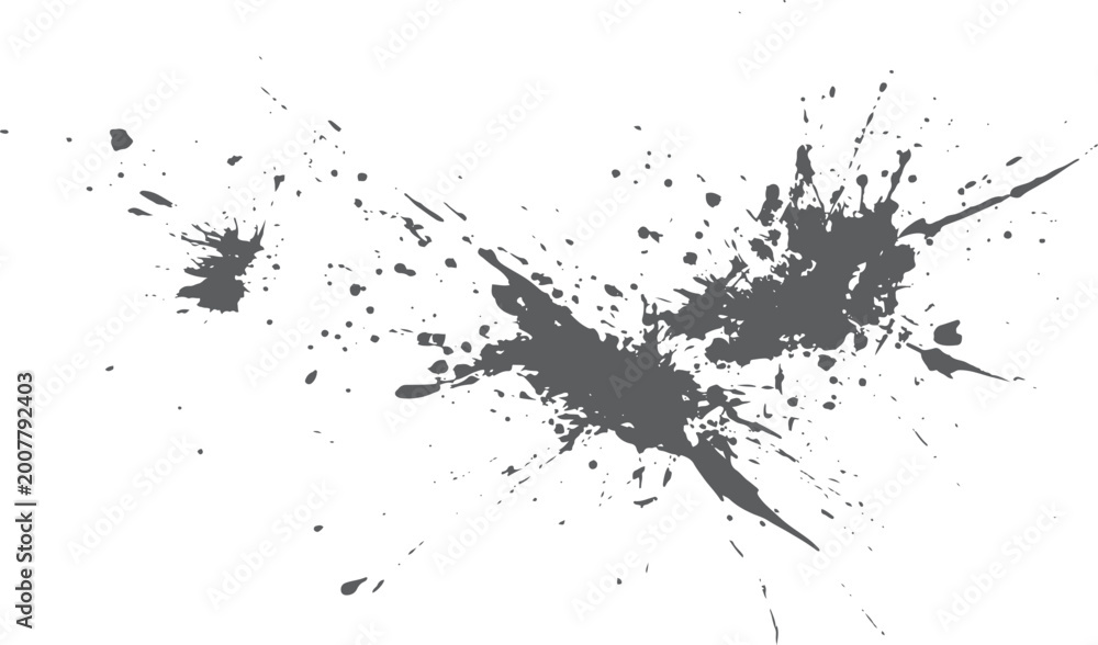 Obraz premium Dark gray ink splatter abstract background