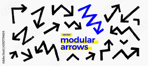 Foto Set of modular directional arrows for web design, infographics and creative projects