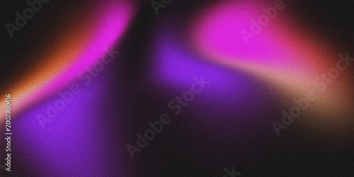 Obraz na płótnie Smooth yellow purple pink orange black gradient background with grainy abstract