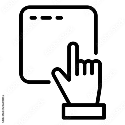 Hand Click Website vector icon