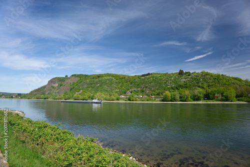 Foto Blick auf den Rhein bei Remagen in Rheinland-Pfalz, Flusslandschaft