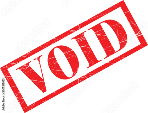 Konstfotografi red void stamp vector illustration with grunge texture effect