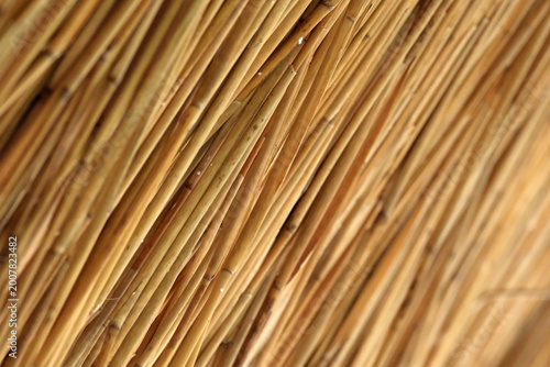 Canvas Print Natural textures from woven grass create a warm, rustic ambiance