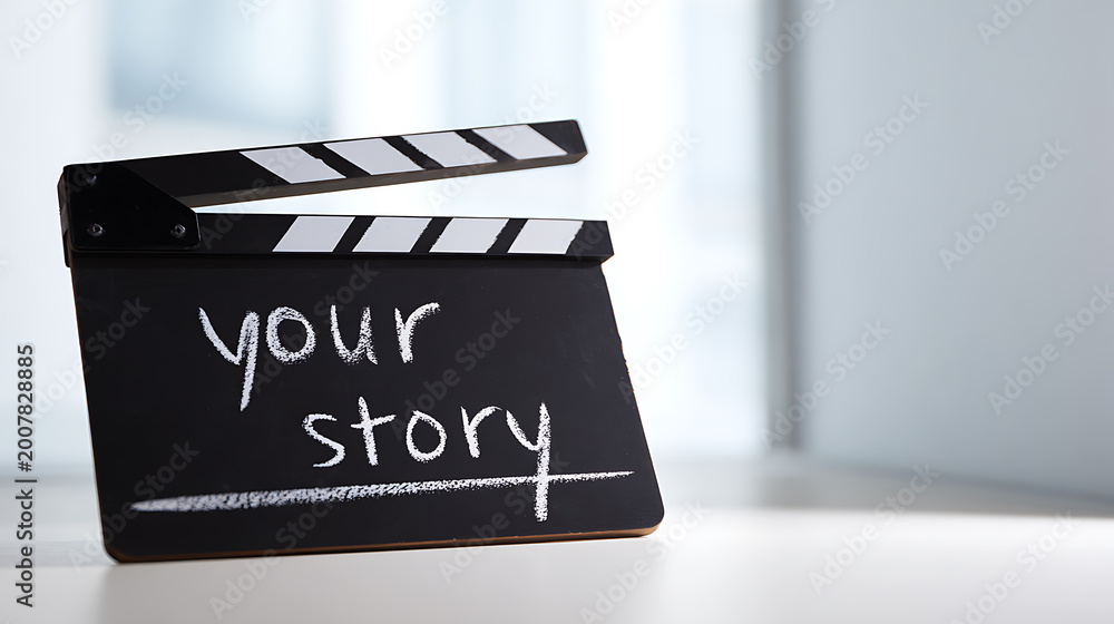 Obraz premium Creative clapperboard with 
