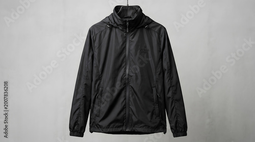 Black Lightweight Jacket Front View