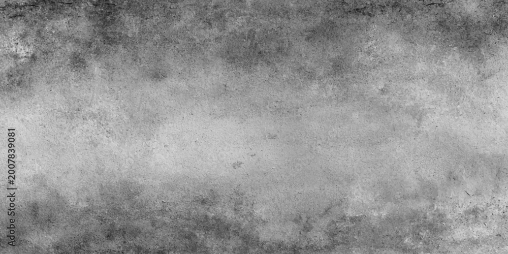 Fototapeta premium A dark aged vintage paper and dirty grey concrete stone wall texture pattern with a rough black grunge surface backdrop for a blank textured design
