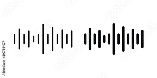 Bild auf Leinwand Audio icon pack for web and apps design projects