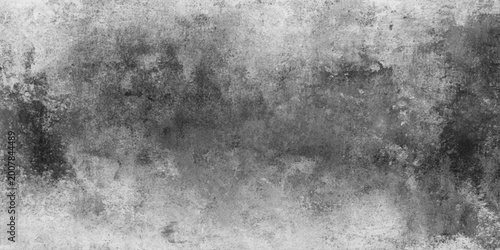 Cuadro en lienzo Dark aged concrete wall texture with a rough gray stone pattern and a dirty vint