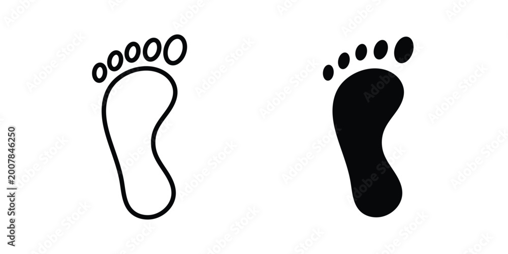 Obraz premium Foot icon pack for web and apps design projects