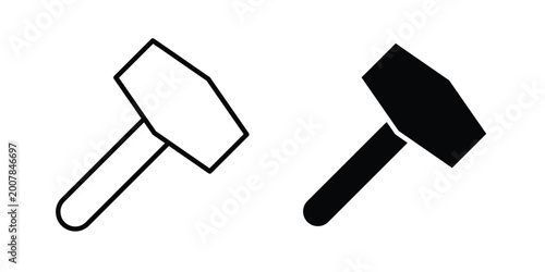 Billede på lærred Hammer tool icon pack for web and apps design projects