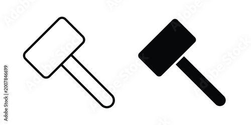 Billede på lærred Hammer icon pack for web and apps design projects