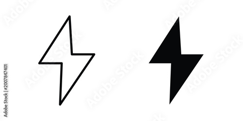 Foto Lightning bolt icon pack for web and apps design projects