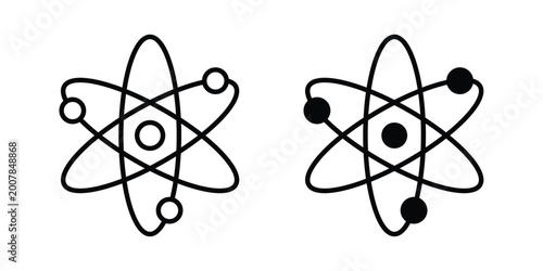 Bild auf Leinwand Physics icon pack for web and apps design projects