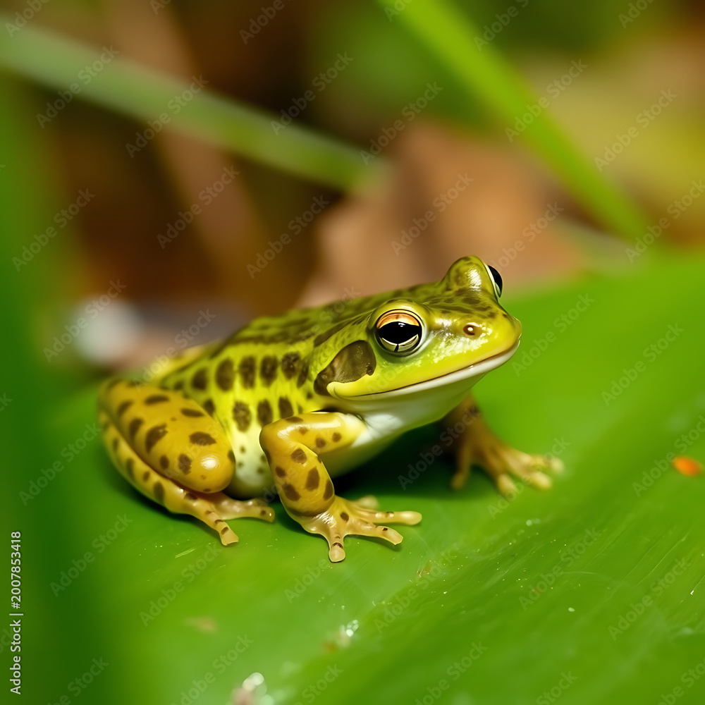 Obraz premium frog on a leaf