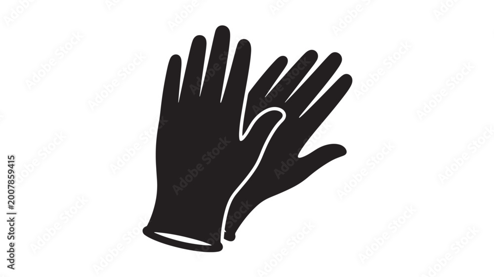 Obraz premium Pair Of Black Gloves For Protective Gear Concepts