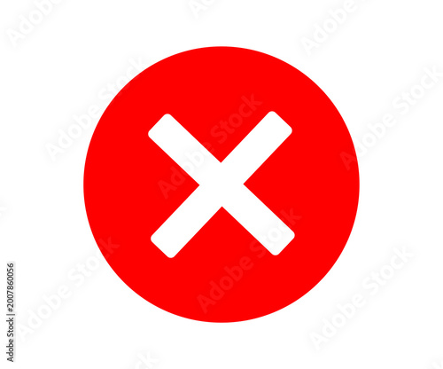 Free Download white cross, cancel, wrong, reject, no, close, sign icon inside red circle png file transparent background - GFXLoad