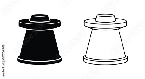 Obraz na płótnie Chess piece pair black and white king a strategic game element