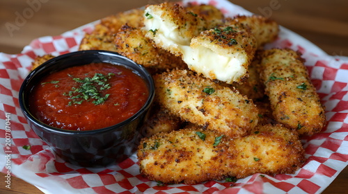 mozzarella sticks with sauce