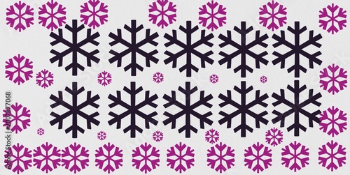 Colorful geometric snowflake patterns with intricate designs