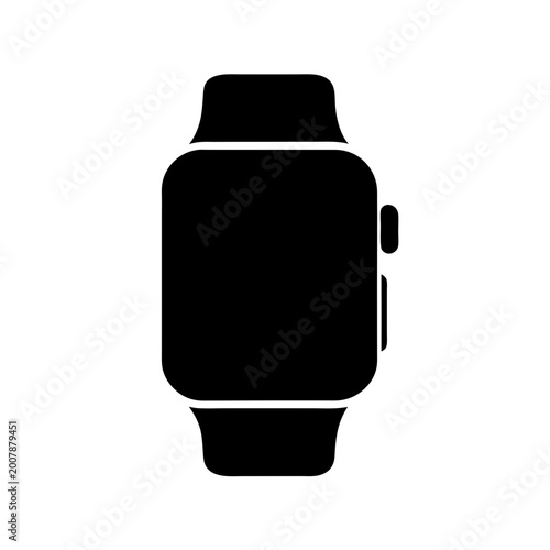 minimalist smartwatch flat design vector illustration on white background