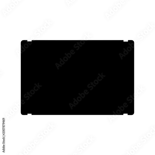 minimalist blank black screen device vector illustration