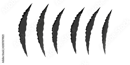 Tableau sur toile black claw slash silhouettes on dark background