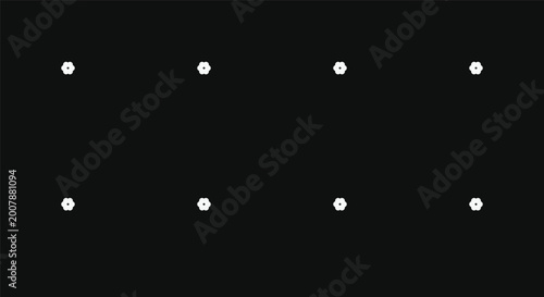 Foto Hexagons spaced evenly against a deep black background form a structured geometric arrangement that works well as a sophisticated element for tech-focused branding and digital media