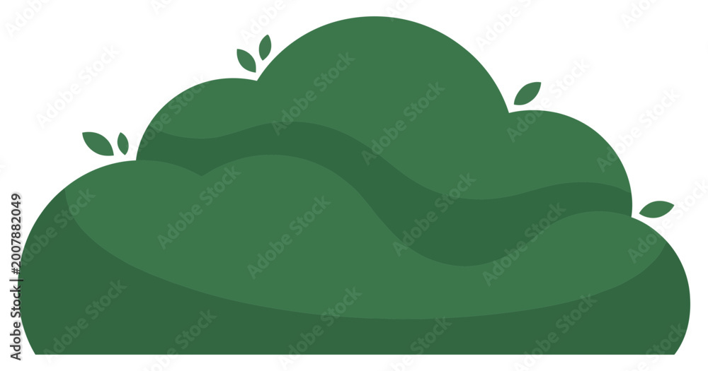 Εκτύπωση καμβά Vegetation graphic showing a lush dark thicket with organic textures and tiny le