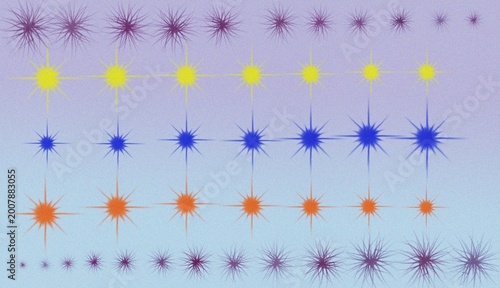 Abstract colorful geometric network with nodes and connections