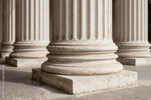 Naklejka Classical Stone Column - Architectural Detail