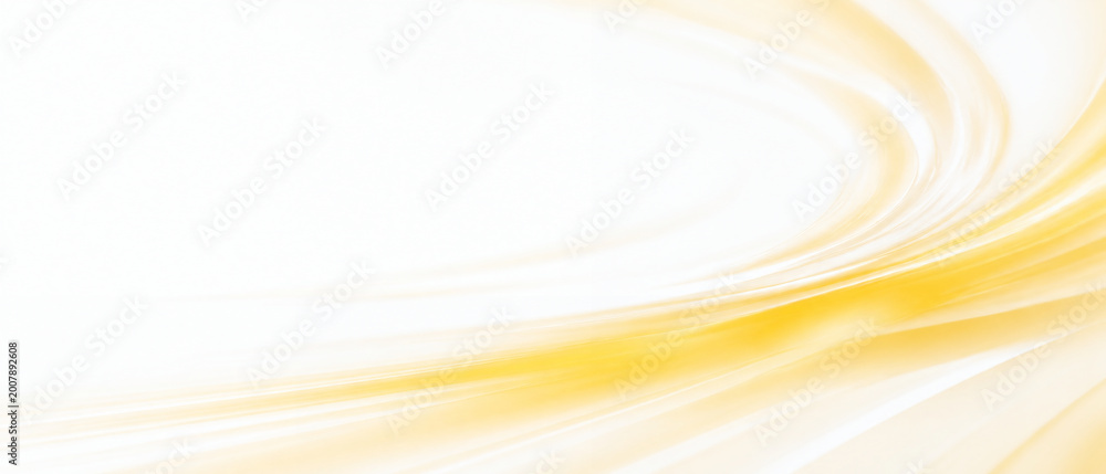 Abstract yellow and white flowing wave background