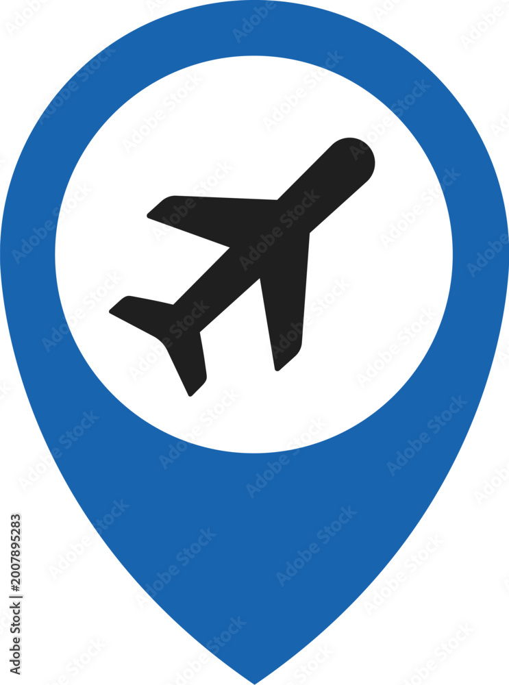Obraz premium Airplane sign, symbol. Aircraft flying. Vector