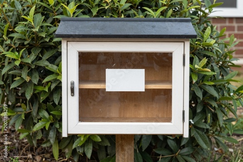 Empty Bookcase Weatherproof Outdoor Display