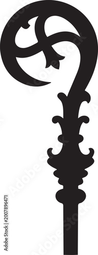 Принти на полотні Crosier staff religious symbol bishop pastoral staff
