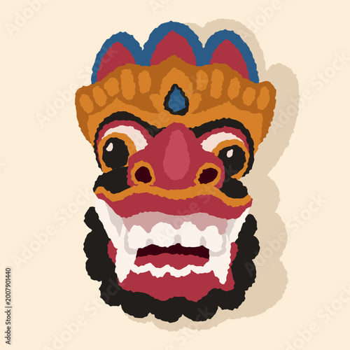 Photos Traditional Balinese mask. Not AI