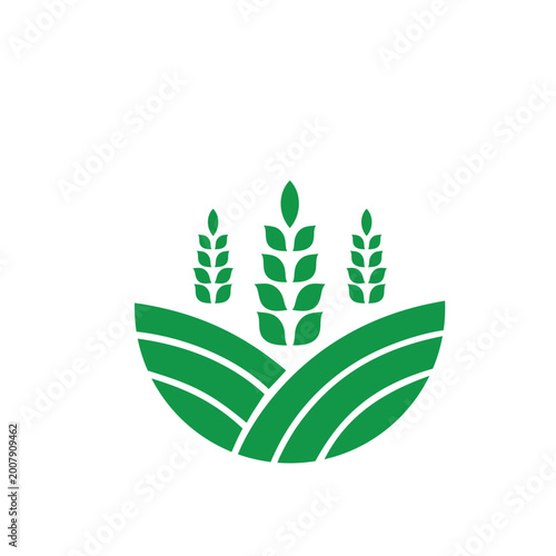 Agriculture Line Field Logo Vector Pack