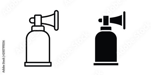 Photography Air horn icon set. Vector eps10