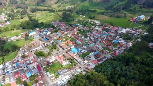Aerial View of Zipacon Cundinamarca Colombia