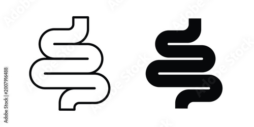 Fotografie Gut icon set. Vector eps10