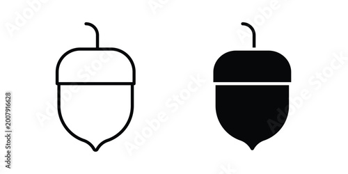 Photos Hazelnut icon set. Vector eps10