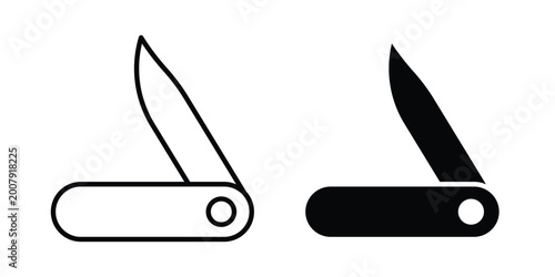 Fotografie Pocket knife icon set. Vector eps10