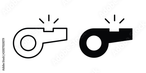 Tableau sur toile Whistle icon set. Vector eps10