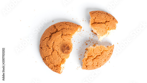 Coconut Americano cookies isolated on a white background.