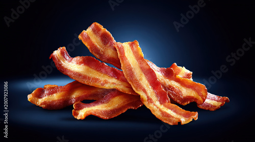 Crispy fried breakfast meat strips