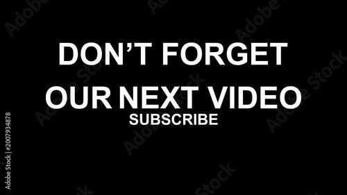 Animated Subscribe Reminder Text with Zoom and Blinking Effect on Dark Background