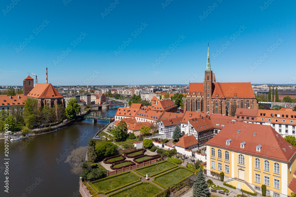 Obraz premium Ostrów Tumski, Wrocław, Polska