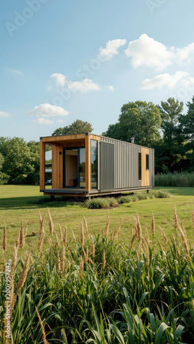 Modular prefabricated house in the countryside