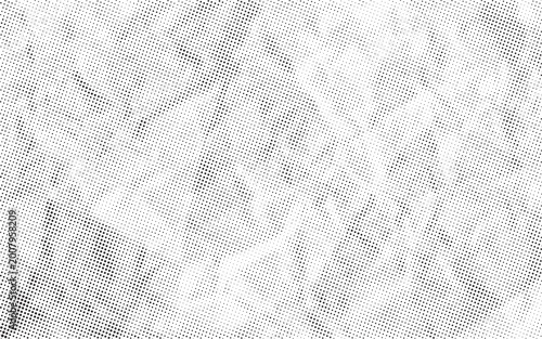 Obraz na plátne Black dots on white background with varying density and size halftone pattern te